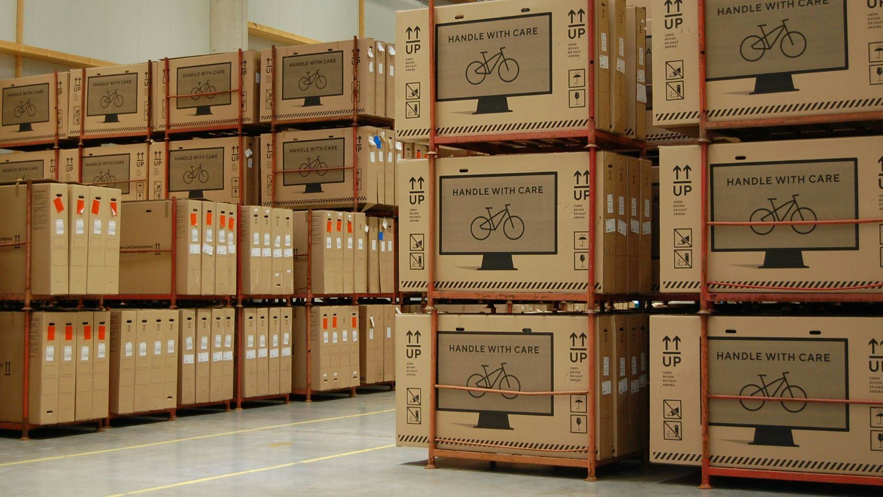 As crowded warehouses facilitated a huge dip in e-bike imports, now for the first time in 12 months the number of units imported into the EU matches the same level as the previous year. – Photo Bike Europe