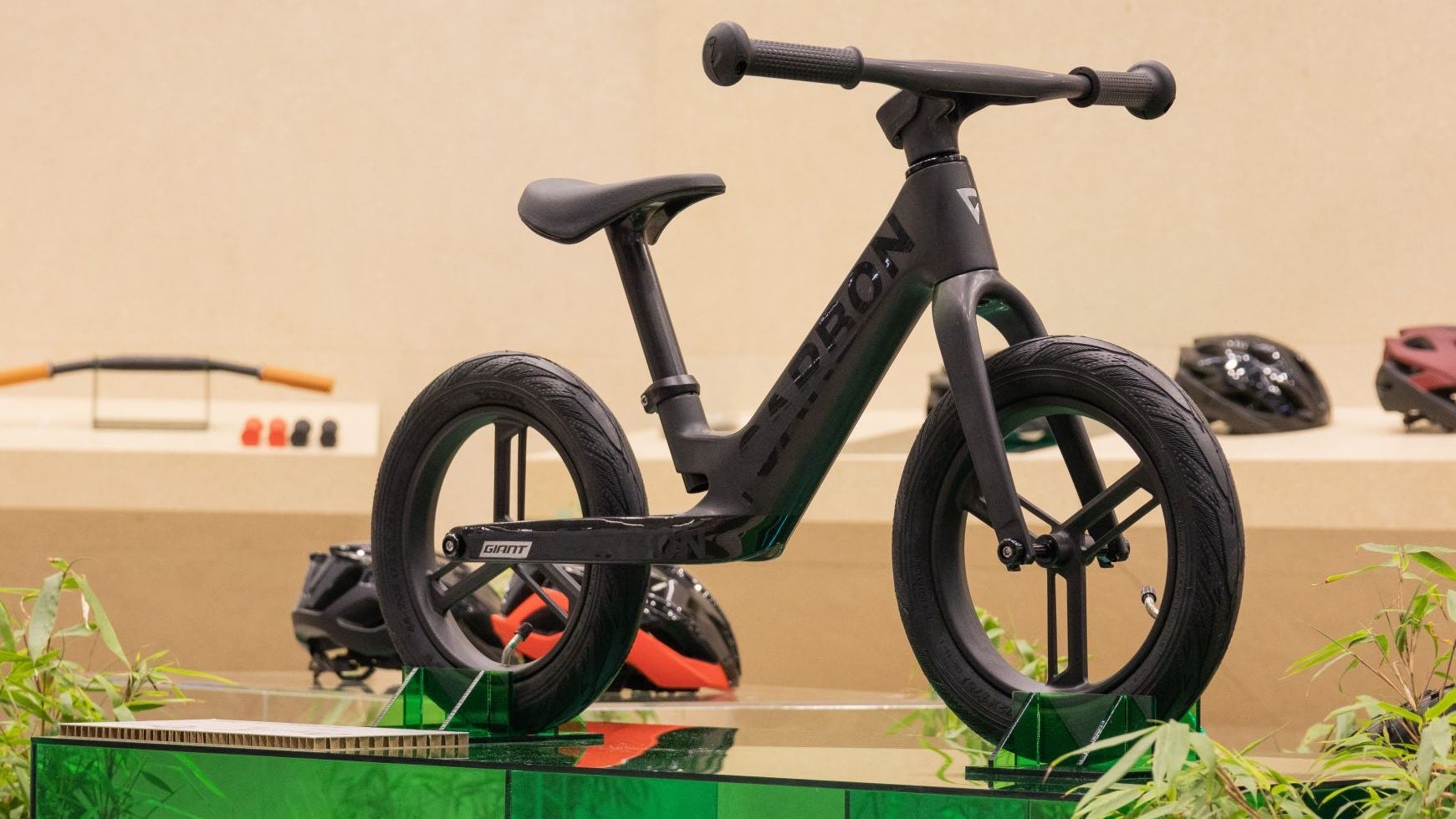 Giant aims to have the push bike using recycled carbon materials commercially available by Christmas. - Photo Bike Europe